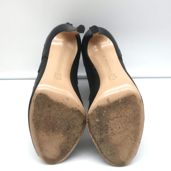 Gianvito Rossi Peep Toe Lace-Up Boots Black Leather & Mesh Size 38 - Picture 12 of 12